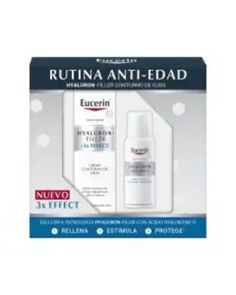 Eucerin pack hyaluron-filler crema contorno de ojos 15 ml + mini hyaluron mist spray 50 ml