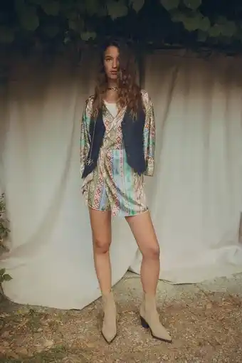ZARA Mono cruzado estampado patchwork oferta