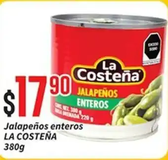 Super Gutiérrez La Costeña Jalapeños enteros 380g oferta