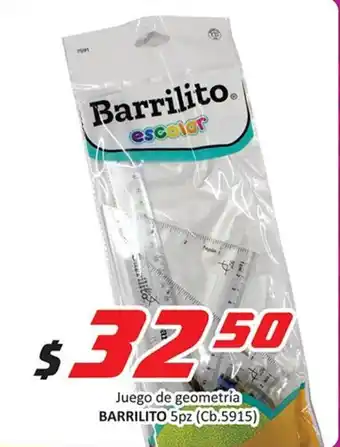 Super Gutiérrez Juego de geometria BARRILITO 5pz oferta