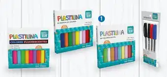 Plastilina 10 barras flourescente, pastel o paquete de 4 boligrafos punto mediano