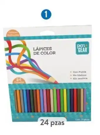 Walmart Pen+Gear Lapices de color 24 pzas oferta