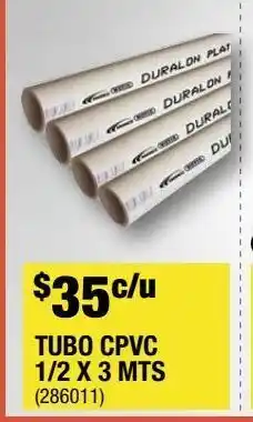 The Home Depot Tubo de cpvc 1/2 x 3m oferta