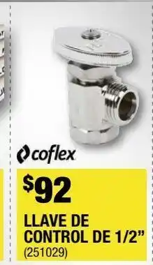 The Home Depot Llave de control de 1/2 oferta