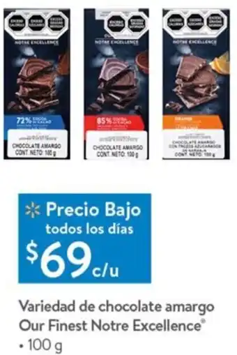 Variedad de Chocolate Amargo Our Finest Notre Excellence 100g