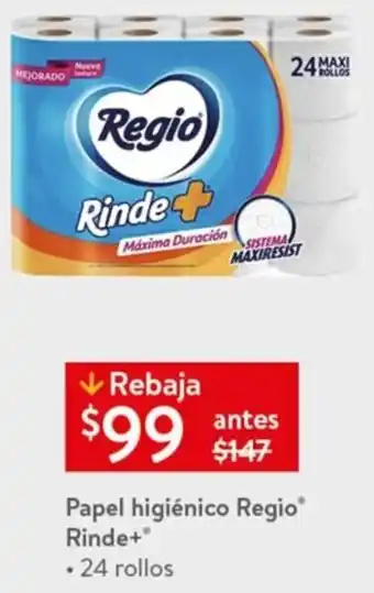 Papel Higiénico Regio Rinde+ 24 Rollos