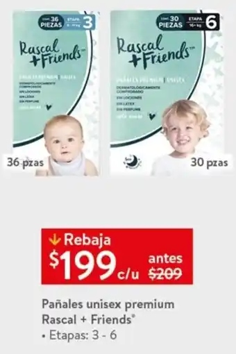 Pañales Unisex Premium Rascal + Friends 3-6