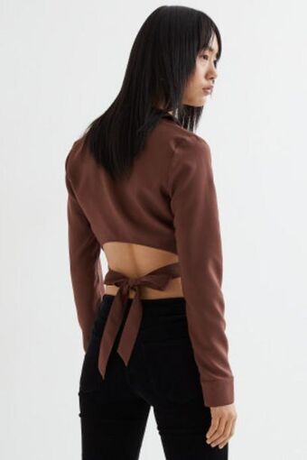 H&M Blusa con detalle de lazo oferta