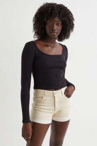 H&M Curvy fit vintage jeans shorts oferta