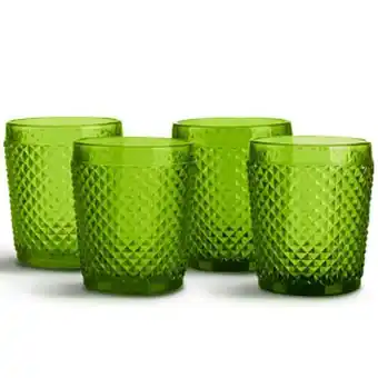 Hemsa Set de 4 vasos losage verde kyuden home oferta