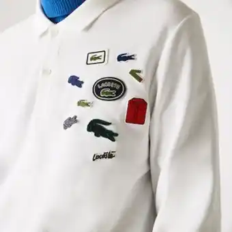 Lacoste Polo lacoste en algodón de corte regular con insignias para hombre oferta