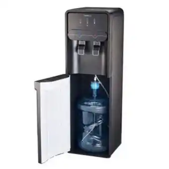 Despachador de agua fría y caliente, garrafón oculto hypermark modelo onyx water color negro 20 lt
