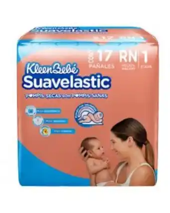 Pañal kleenbebé suavelastic talla recien nacido unisex 17 piezas