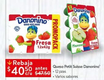 Walmart Queso petit suisse danonino oferta