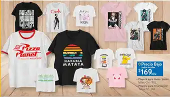 Walmart Playeras para dama junior / niña juvenil oferta