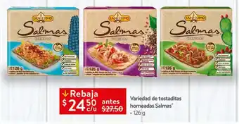Walmart Tostadas salmas 126g oferta