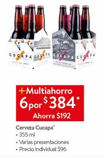 Walmart Cerveza cucapá 355ml oferta