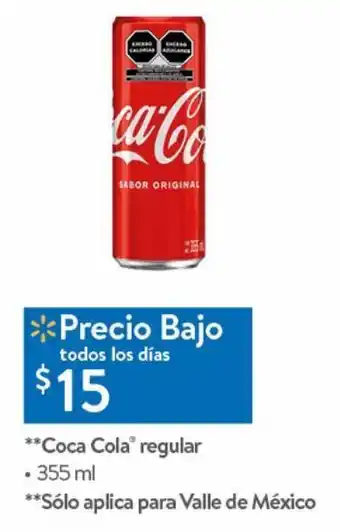 Walmart Gaseosa coca cola 355ml oferta