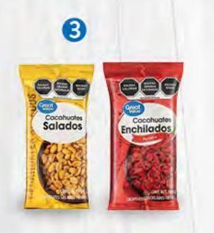 Walmart Variedad de cacahuates great value 180g oferta