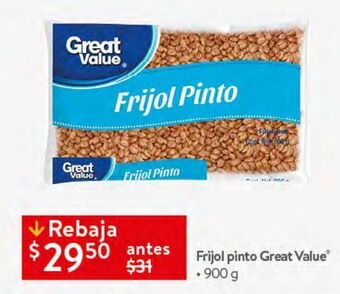 Frijol pinto great value 900g