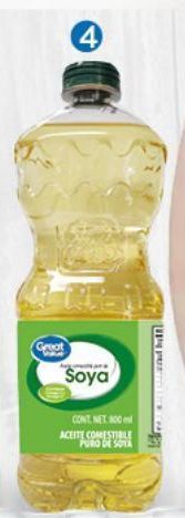 Walmart Aceite puro de soya great value 800ml oferta
