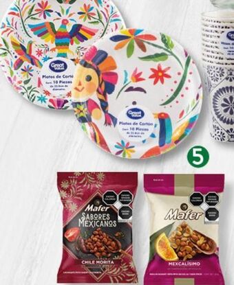 Walmart Cacahuates mafer / platos o vasos great value oferta