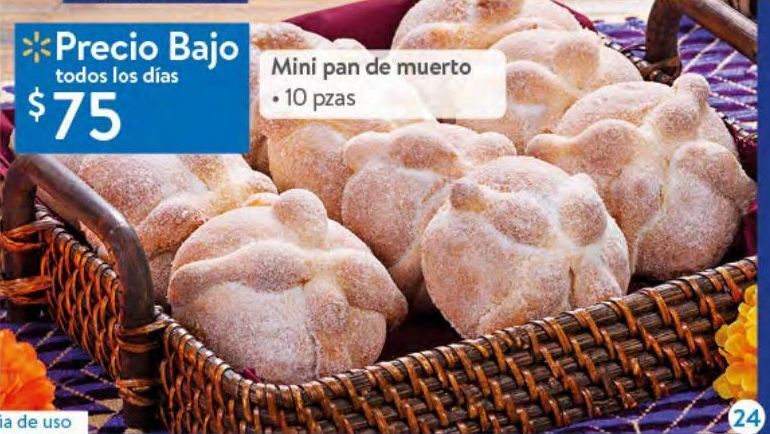 Walmart Pan de muerto 10 pzas oferta