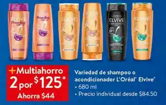 Walmart Shampoo o acondicionador l'oréal 680ml oferta