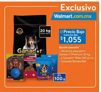 Walmart Alimento para perros ganador 20kg oferta