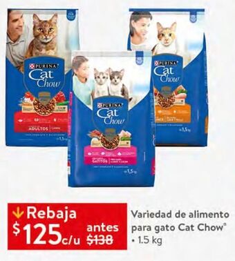 Walmart Alimento para gato cat chow 1.5kg oferta