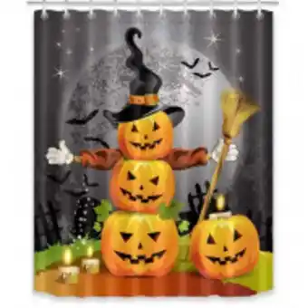 Cortina de baño diseño de halloween