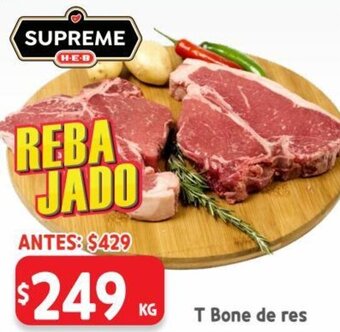 HEB T-Bone de Res oferta