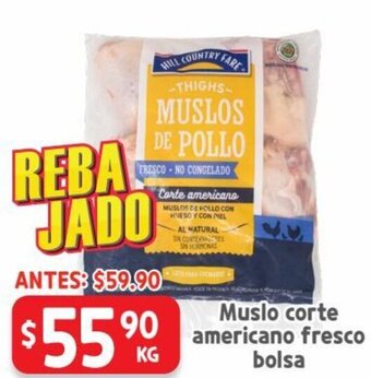 HEB Muslo Corte Americano Fresco Bolsa oferta