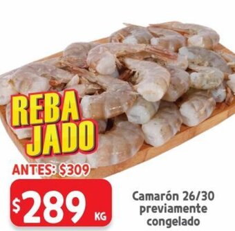 HEB Camarón 26/30 Previamente Congelado oferta