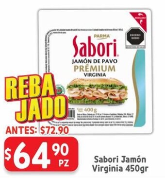 HEB Sabori Jamón Virginia 450g oferta