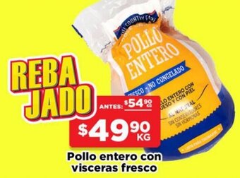 HEB Pollo Entero con Visceras Fresco oferta