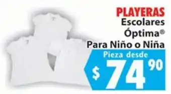 Casa Ley Playeras Escolares Óptima para Niño o Niña oferta