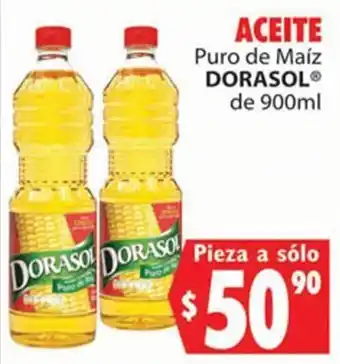 Aceite Puro de Maíz Dorasol de 900ml