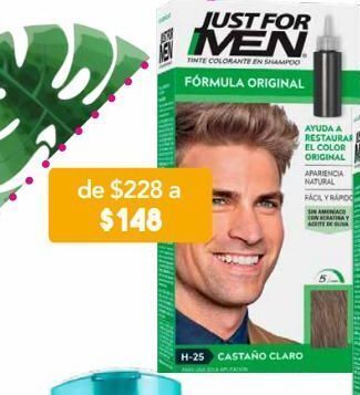 Just for men tintes para cabello castaño claro
