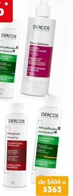 Vichy dercos caspa seca shampoo cuidado capilar