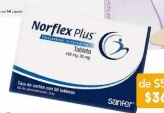 Farmacia San Pablo Norflex plus 450mg 50 tabletas. oferta