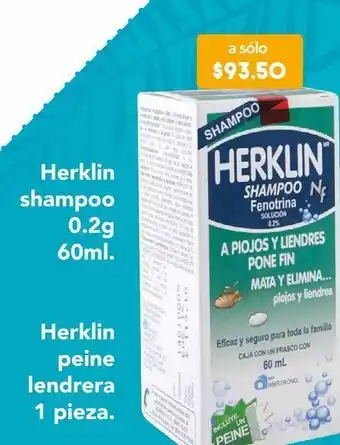 Farmacia San Pablo Herklin shampoo 0.2g 60ml. oferta