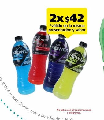Powerade ion 4 moras, frutas, uva o lima-limón 1 litro