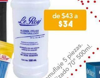 Farmacia San Pablo Le roy alcohol etílico desnaturalizado oferta