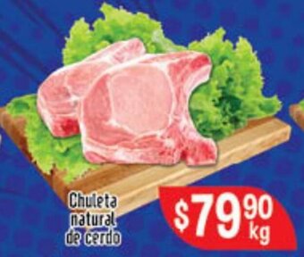 Chuleta natural de cerdo