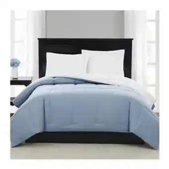 Edredón tipo pluma reversible member's mark individual azul