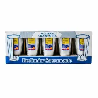 Veladora aramo vaso de vidrio 10 pzas