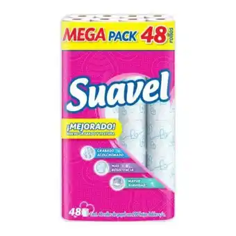 Papel higiénico suavel 48 rollos