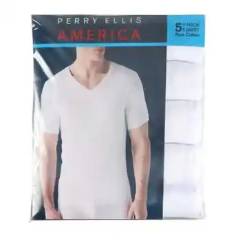 Playera mediana perry ellis america cuello v 5 pzas