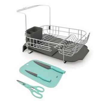 El Bodegón Set escurridor/cuchillo/ tabla ekco de 5 piezas color turquesa hechos de acero y polipropileno oferta